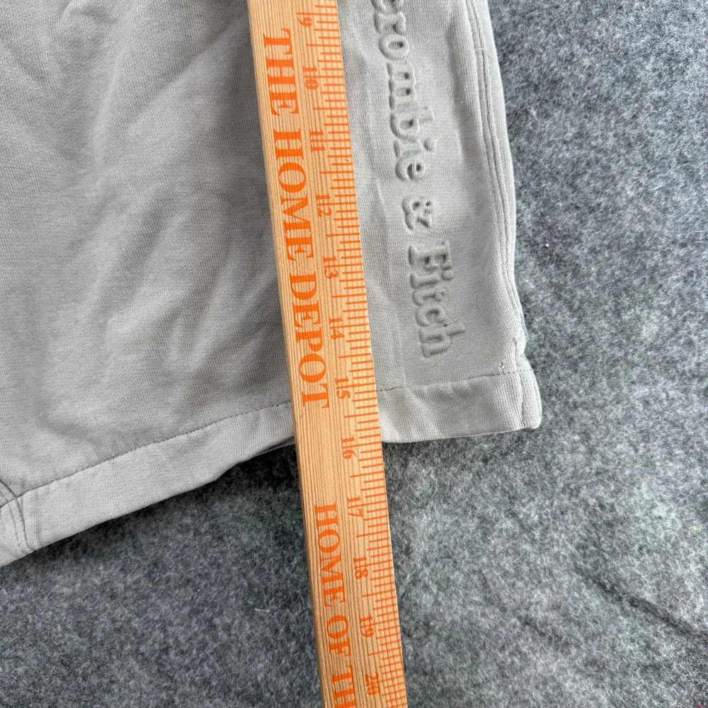 Abercrombie & Fitch Sweat Shorts Mens S Tan Embossed Logo Fleece Drawstring - Picture 16 of 16